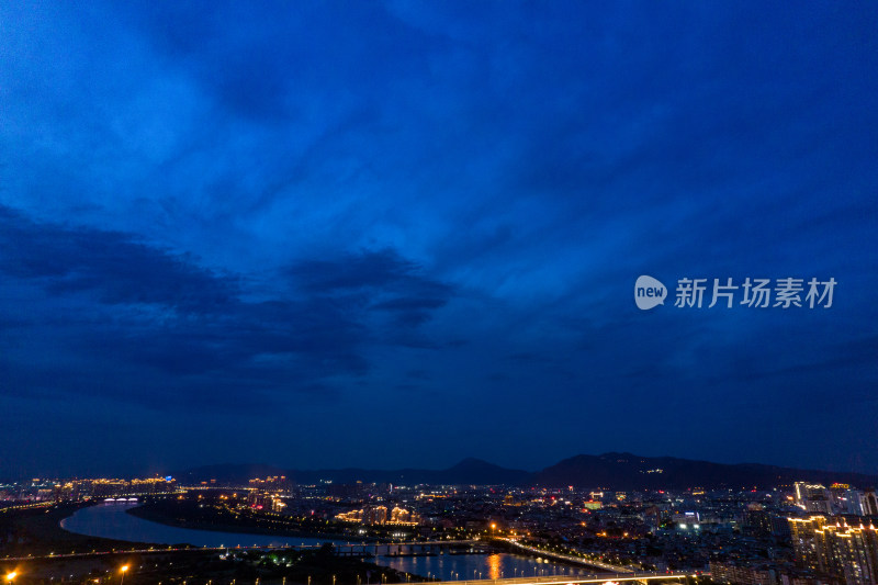 福建泉州城市夜景航拍摄影图