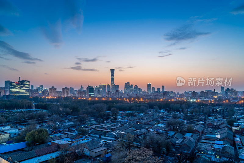 北京国贸日落风景