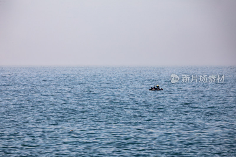 山东青岛第三海水浴场海滨海岸海滩海天景观