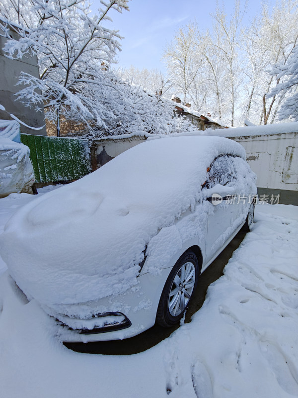 白雪覆盖的车辆