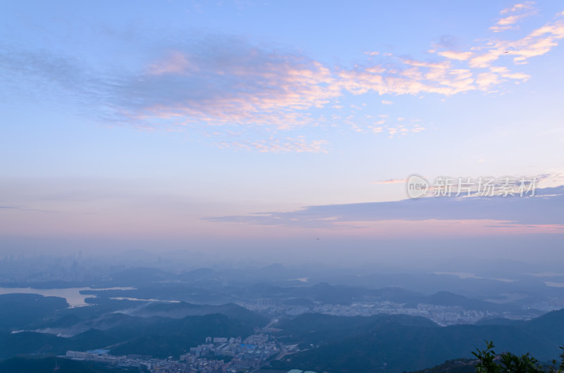 深圳羊台山公园夕阳晚霞火烧云自然风光