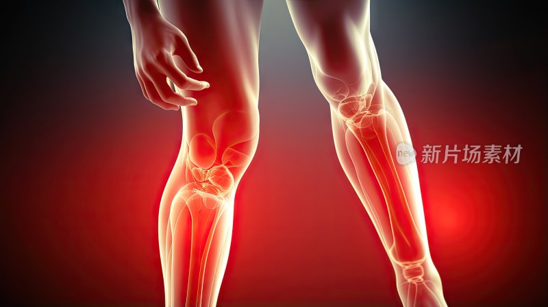 腿部膝盖受伤X光和医学影像