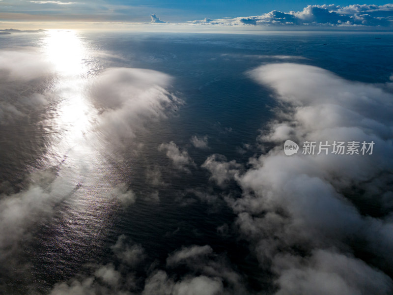 唯美自然风光海岛云海航拍南澳岛