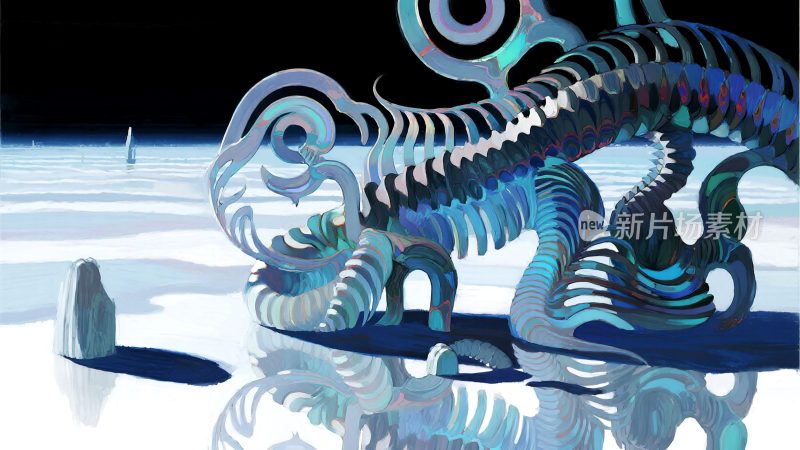 抽象艺术风格奇幻生物图像