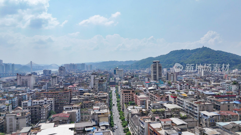 航拍四川宜宾建设宜宾城市风光摄影图