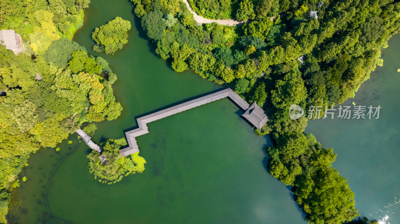 航拍杭州西湖夏季风光