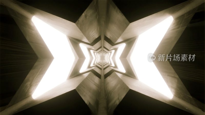 几何形状灯光通道场景