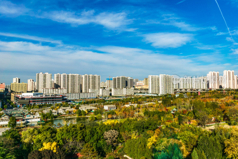 山西省太原市城市天际线景观