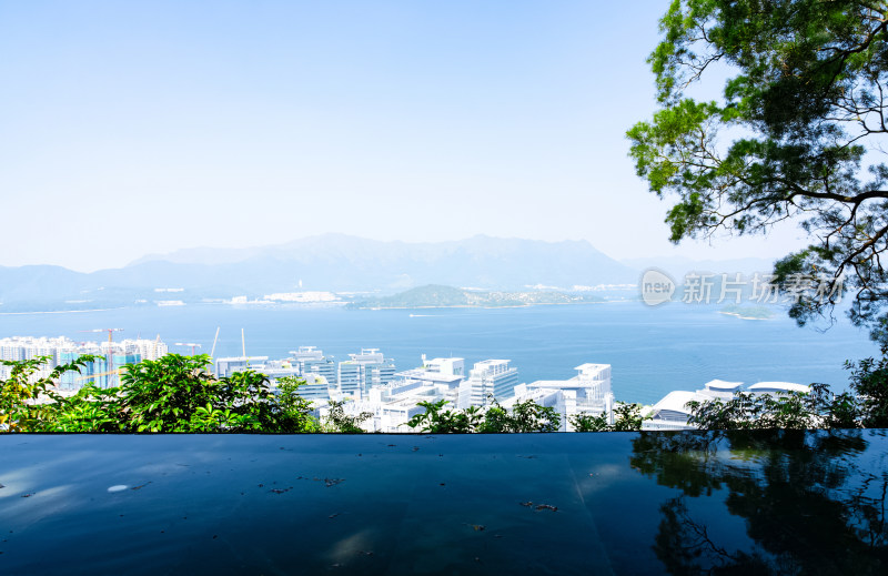 香港中文大学校园天人合一网红景点水景