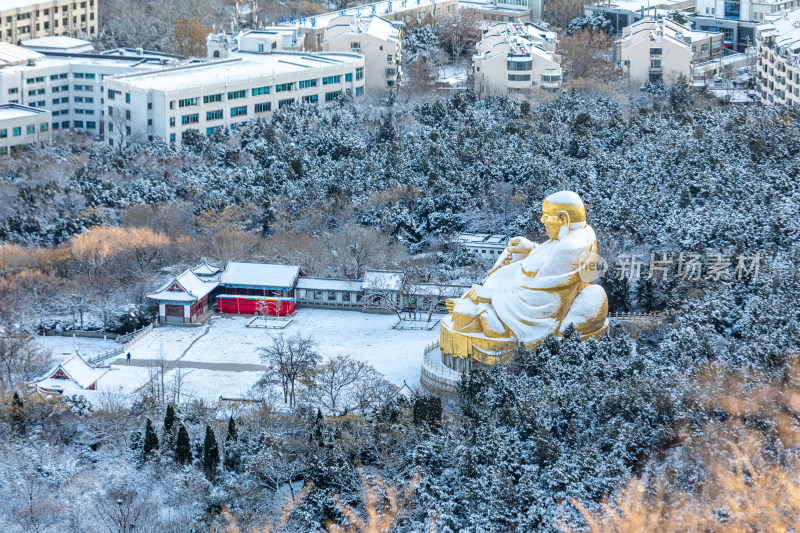 济南千佛山冬日雪景景观