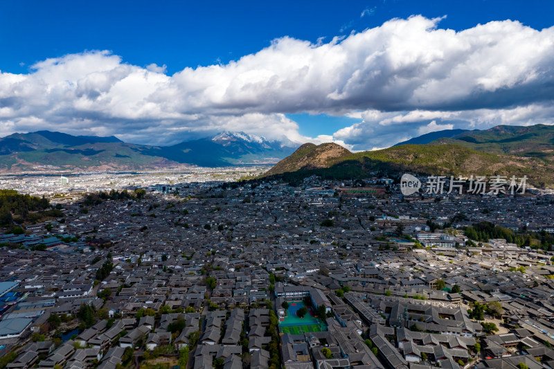 世界文化遗产云南丽江古城5a景区航拍