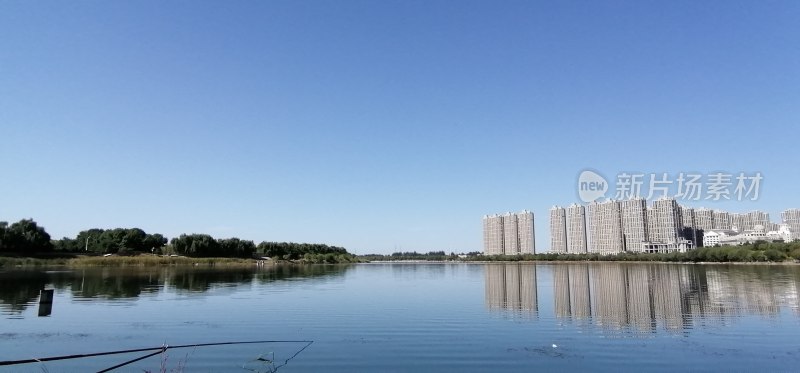 廊坊市三河燕郊段潮白河美丽秋景