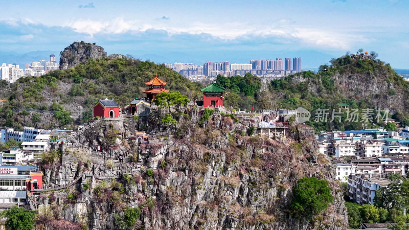 独秀峰王城景区航拍图