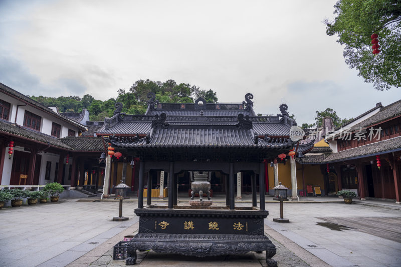 杭州西湖三天竺法镜寺古建筑风景