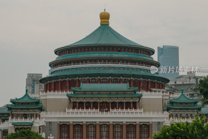 特色建筑重庆人民大礼堂外观全景