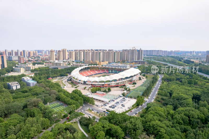 河南郑州城市风光地标建筑航拍图