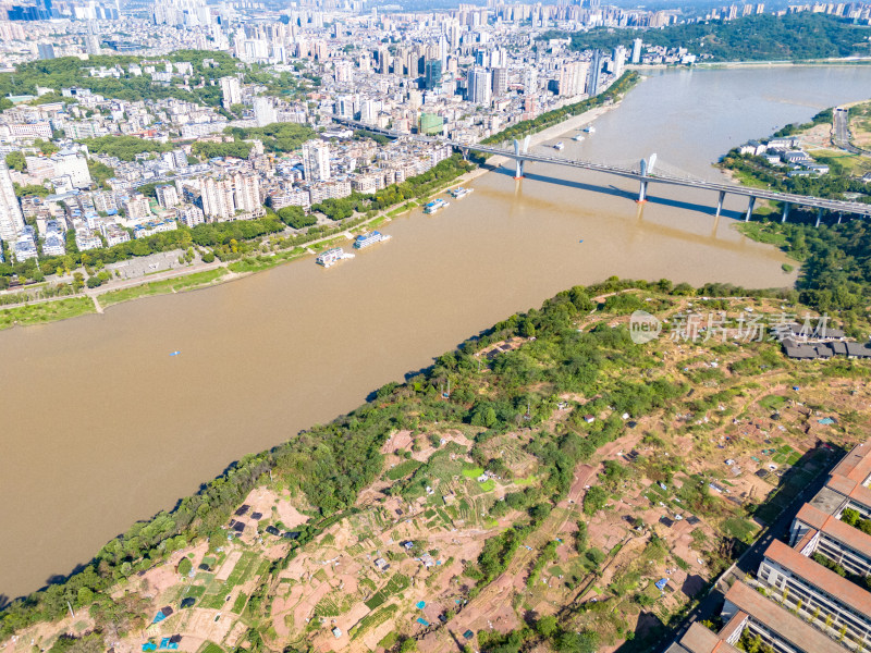 泸州城市风光航拍图