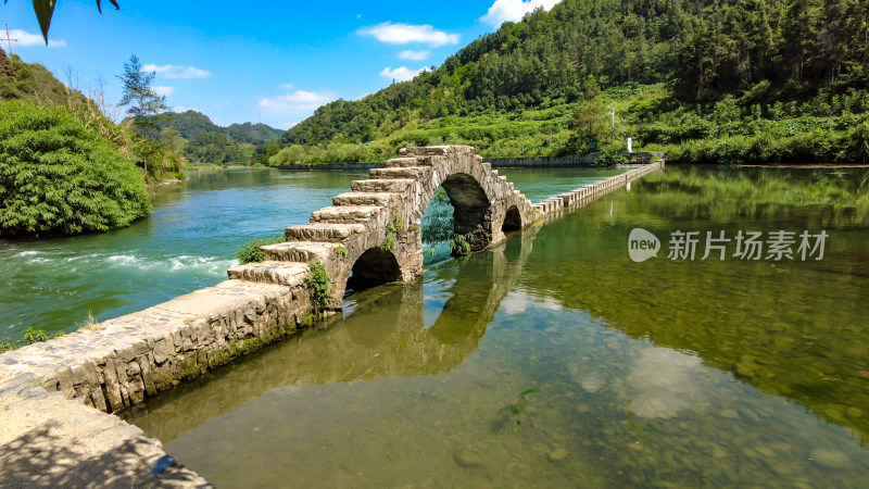 自然风光小桥流水风景