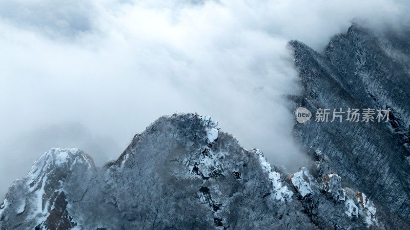 高山雪后云海航拍