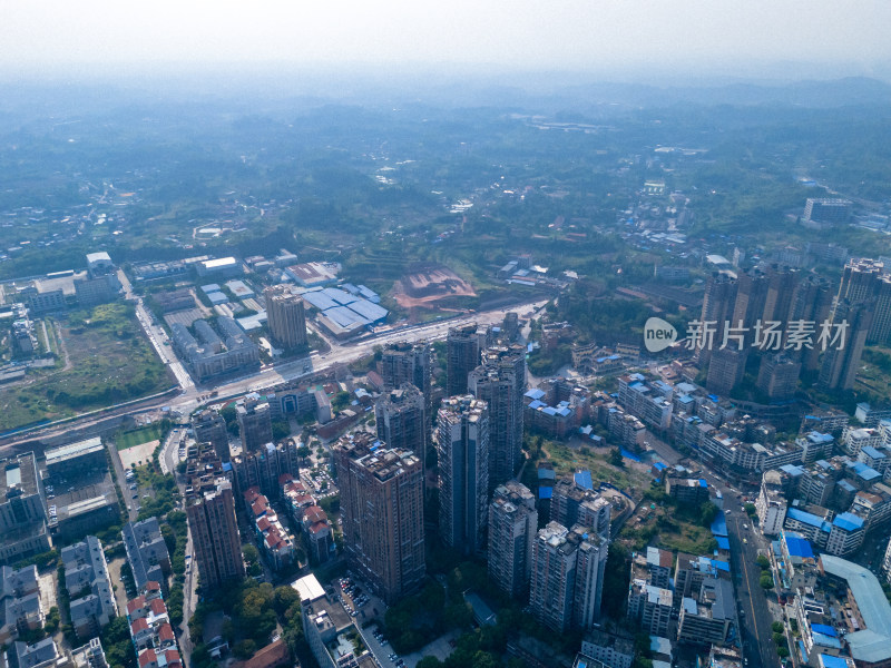 内江城市建设航拍图