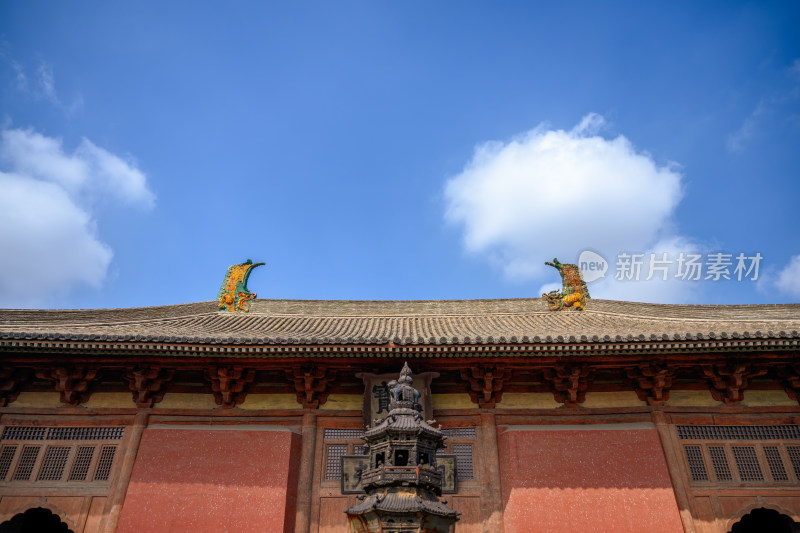 山西省大同市辽代华严寺历史文化风光