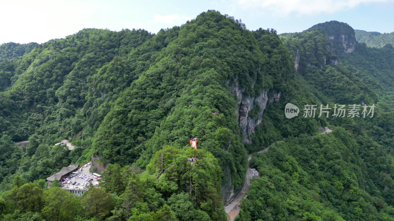 航拍湖北神农架天燕景区