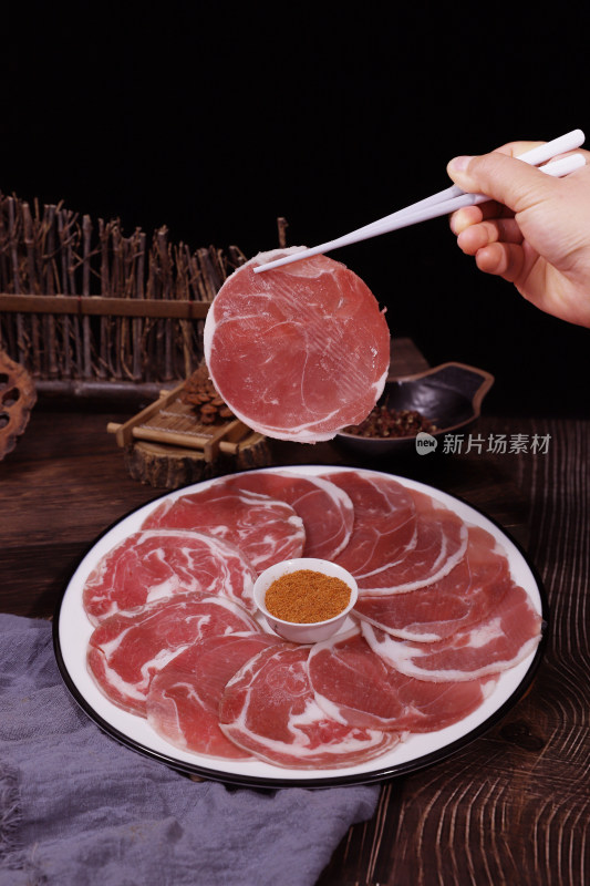 宁夏滩羊 羊肉切片 羊肉片 鲜羊肉