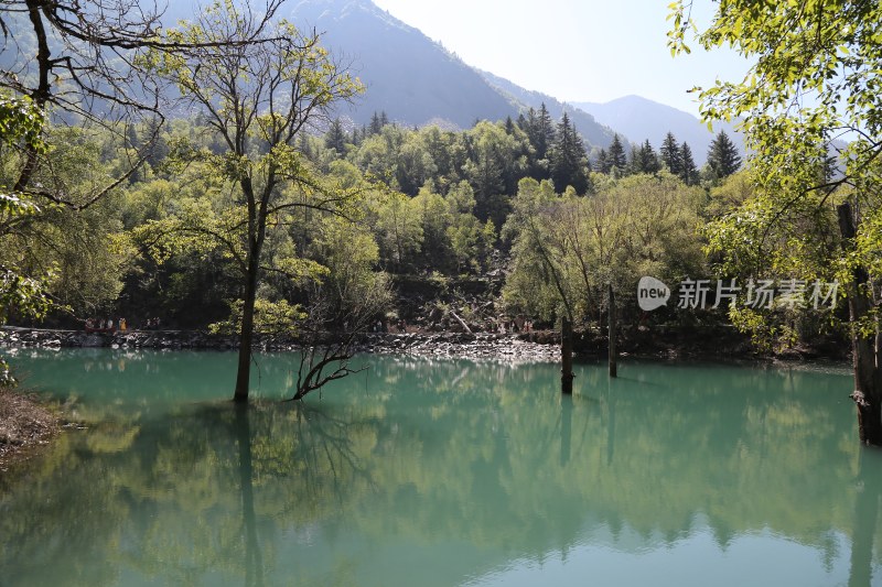 四川阿坝州茂县叠溪镇松坪沟景区风景