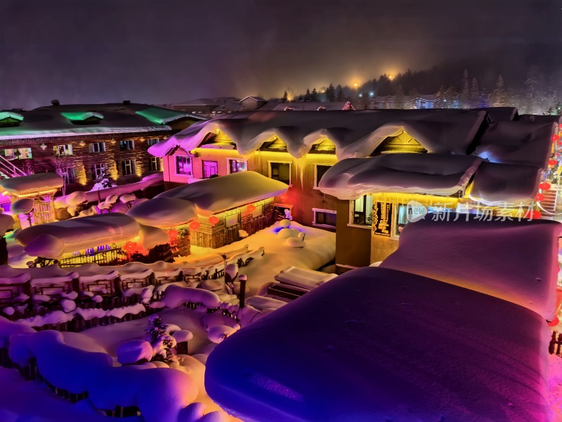 中国雪乡夜景