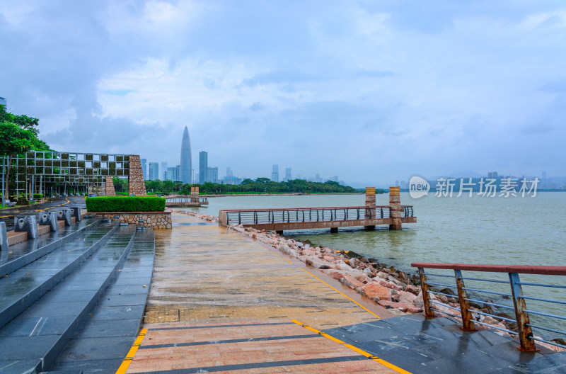 深圳湾公园滨海休闲步道与海景风光