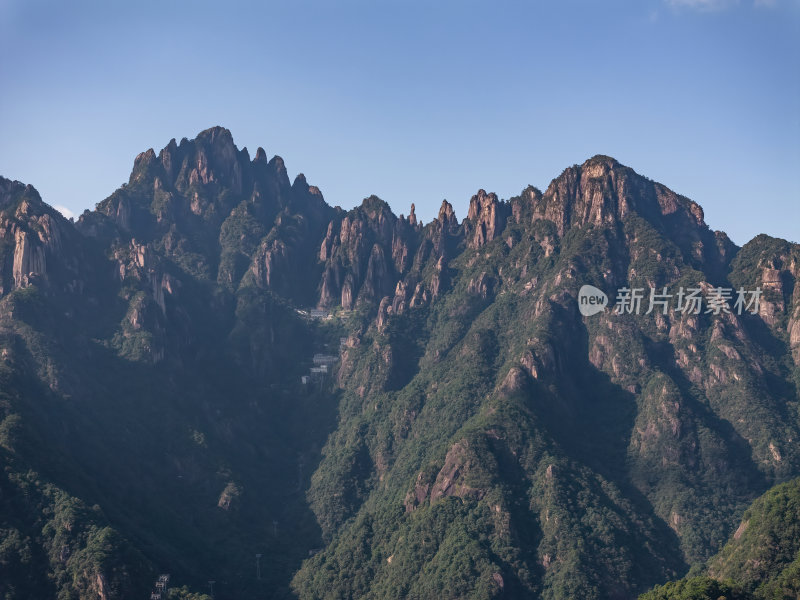 江西上饶三清山夏季山脉主峰航拍