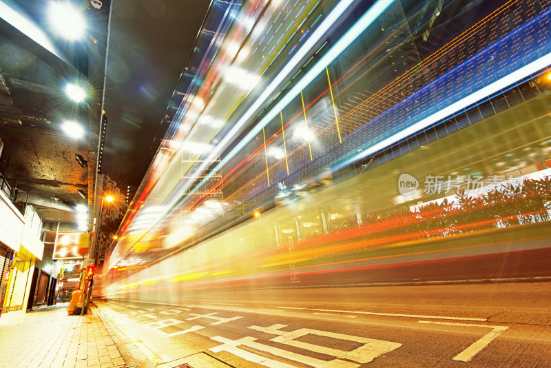 城市车流夜景延时