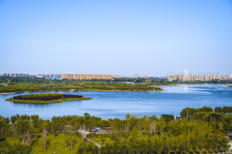 郑州北龙湖湿地公园自然风光