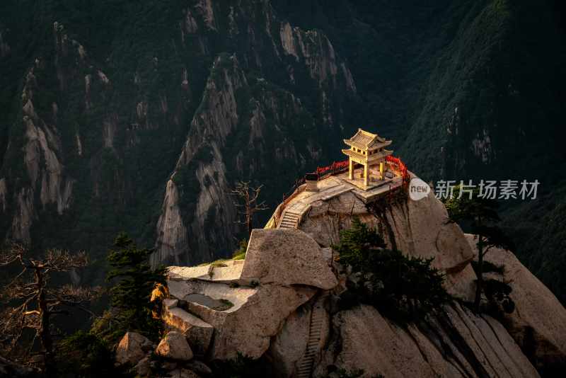 西岳华山日出日落朝霞晚霞云海美景