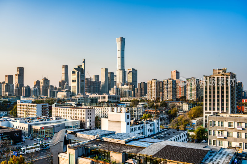 北京城市高楼大厦林立的壮观景象