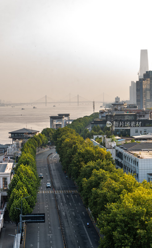 湖北武汉长江大桥城市建筑景观