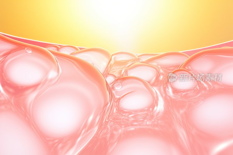 皮肤与细胞补水和精华修复概念