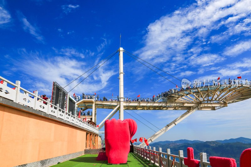 湖北黄石仙岛湖生态旅游景区，天空之城景区