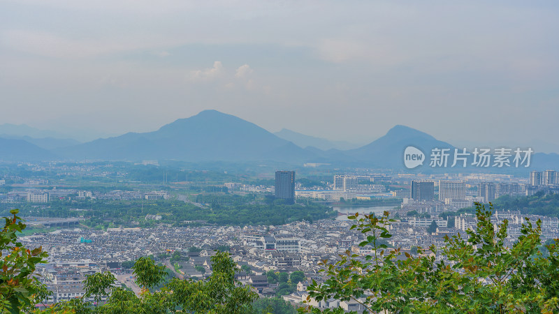 安徽皖南歙县徽州古城城市天际线