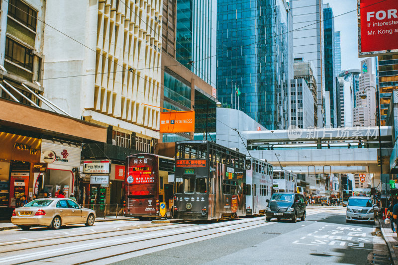 香港岛叮叮车风光