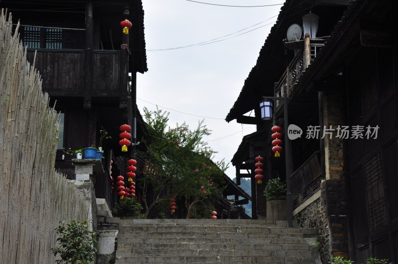 风景名胜  古城街道 湘西边城