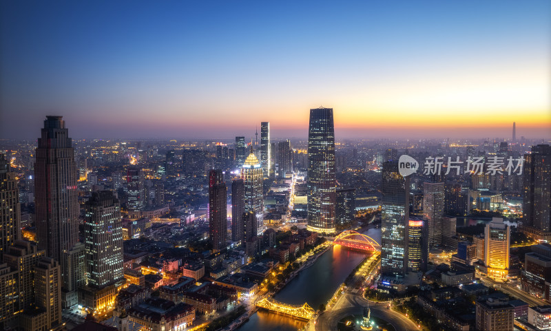 天津城市天际线夜景