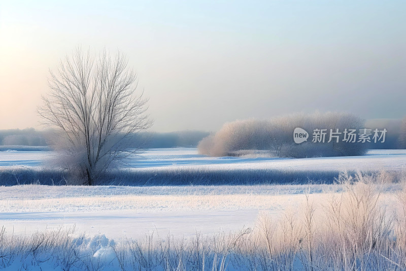 自然风景冬天大雪背景