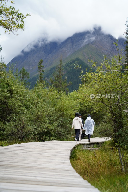 四姑娘雪山旅游的人