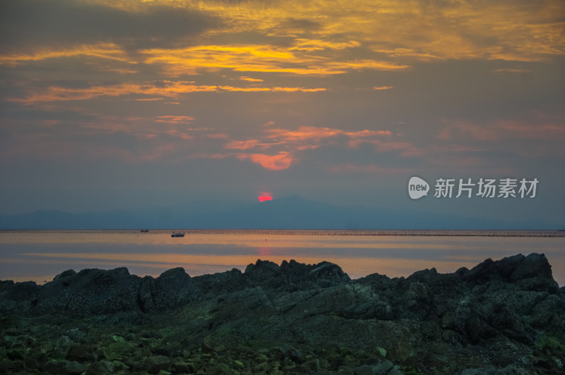 大海日落自然风景