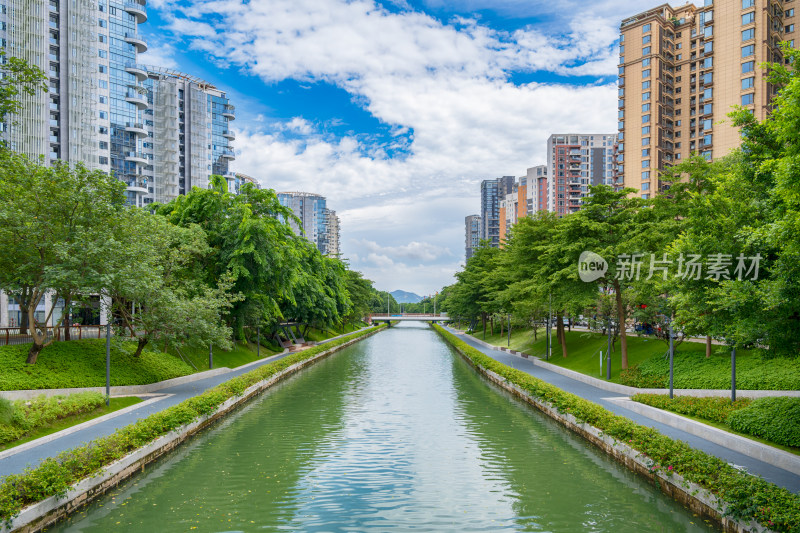 深圳后海中心河公园风光