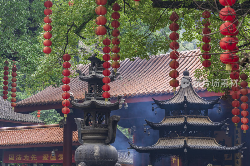 杭州飞来峰景区上天竺法喜禅寺古建筑