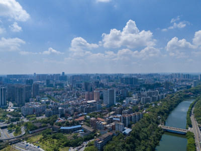 四川自贡城市大景自贡城市建设