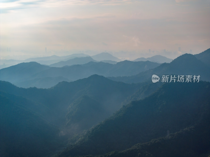 航拍西湖名胜风景区西湖群山