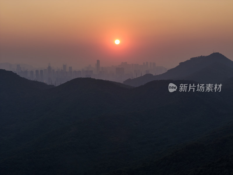 梅林后山深圳罗湖福田景色